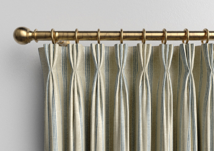 Emily Bond George Stripe, Indigo - Made to Measure Curtains - Image 11